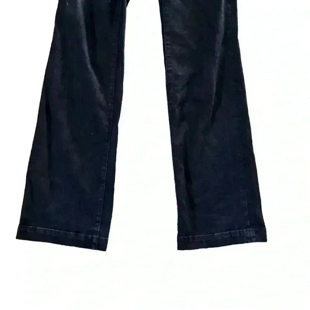Massimo Dutti High-Rise Wide Leg Black Jeans SZ 2 - Picture 3 of 8